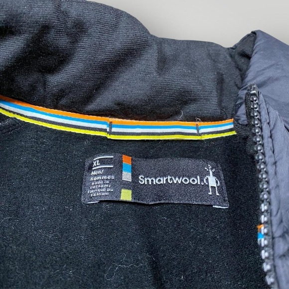 Smartwool Jacket Mens XL Gray Black Hybrid Quilted Full Zip Active SW016787 - Picture 4 of 9